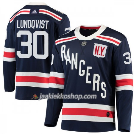 Miehille NHL New York Rangers Pelipaita Henrik Lundqvist 30 2018 Winter Classic Adidas Laivastonsininen Authentic